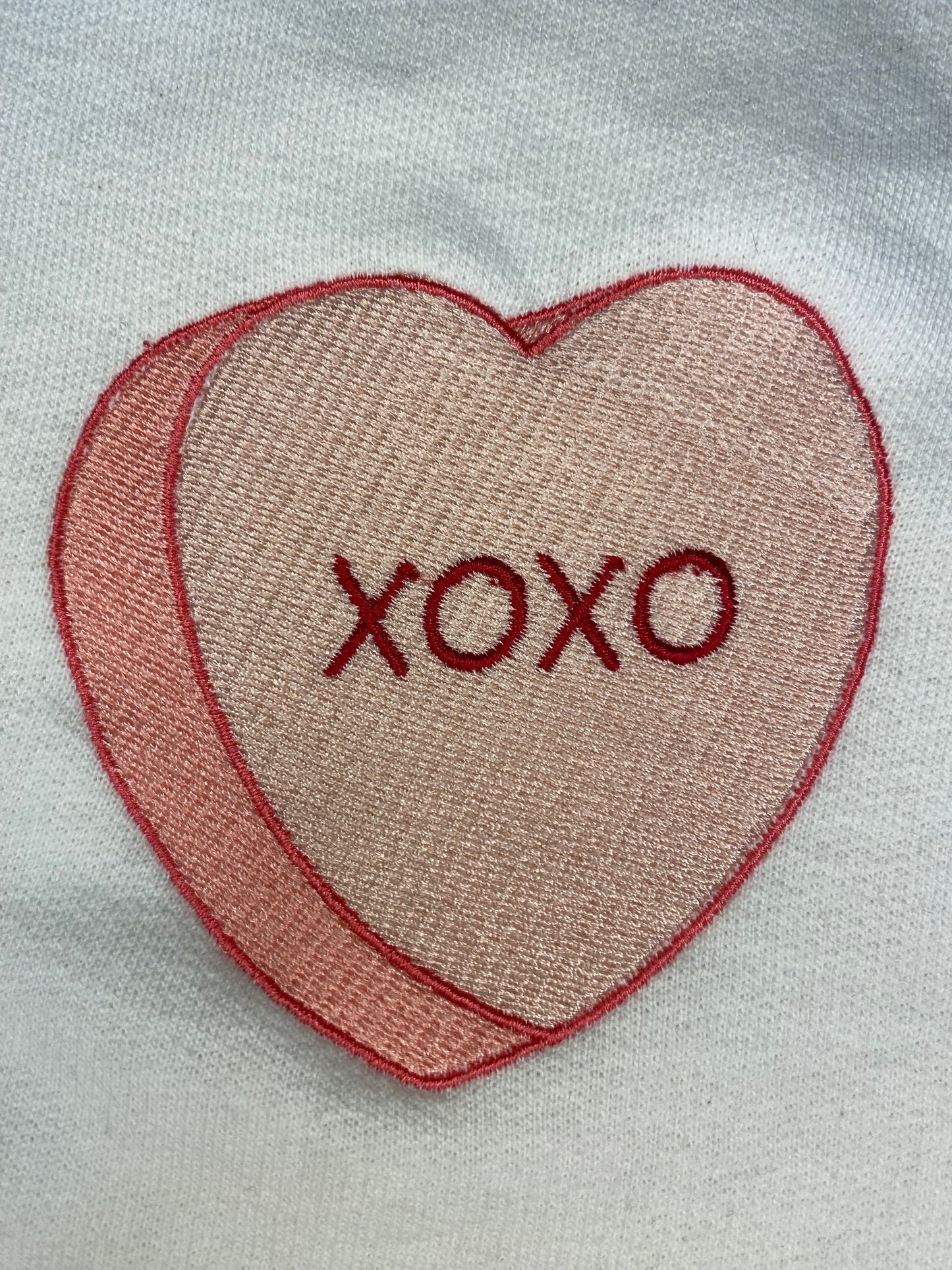 Conversation Heart Sweatshirt in White